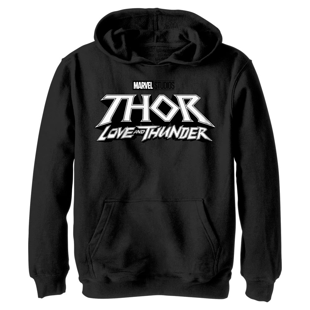 Marvel White Logo Kids Youth BoysLightweight Hoodie