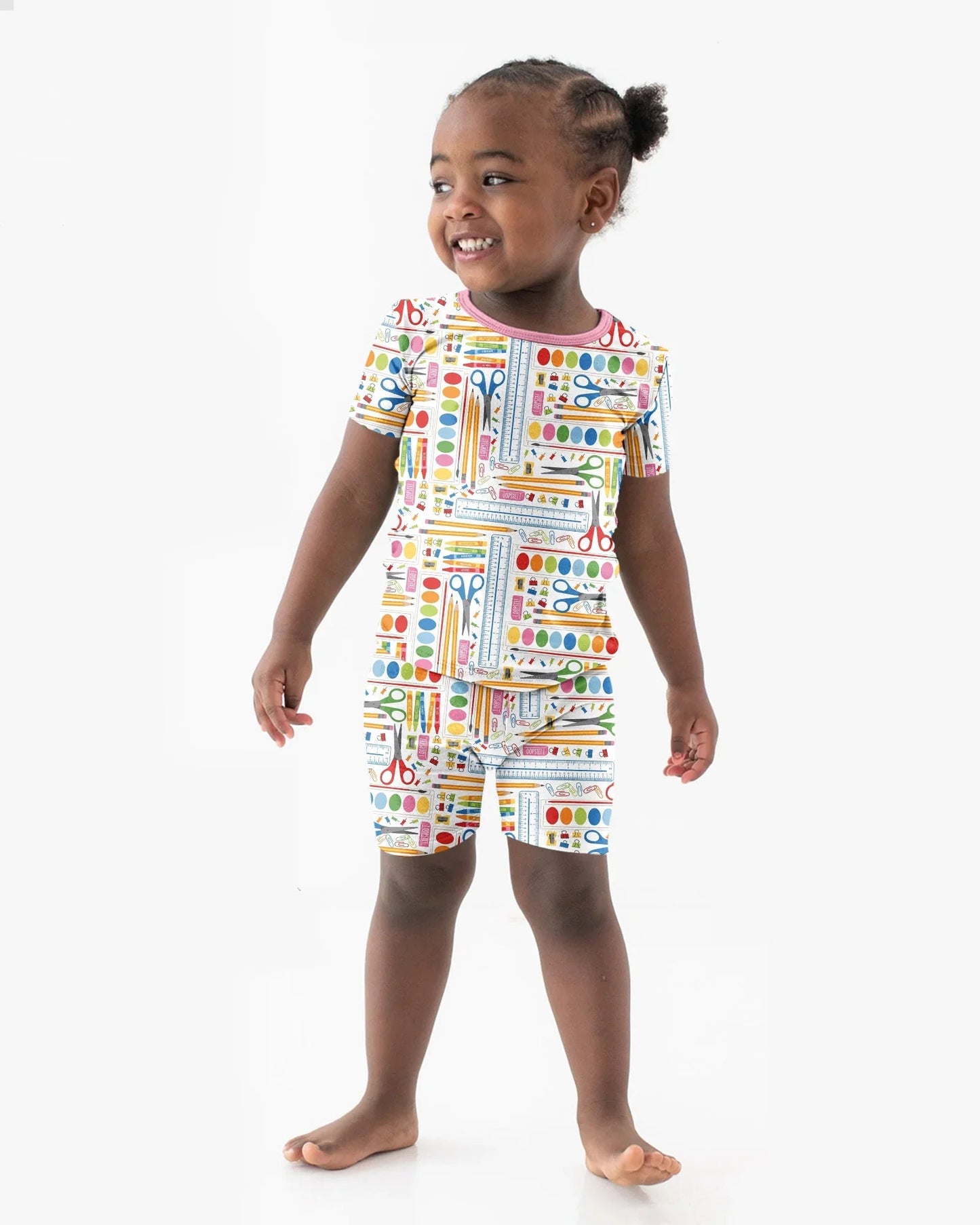 Craft Corner Bamboo Two Piece Short Sleeve Shorts Pajama Set