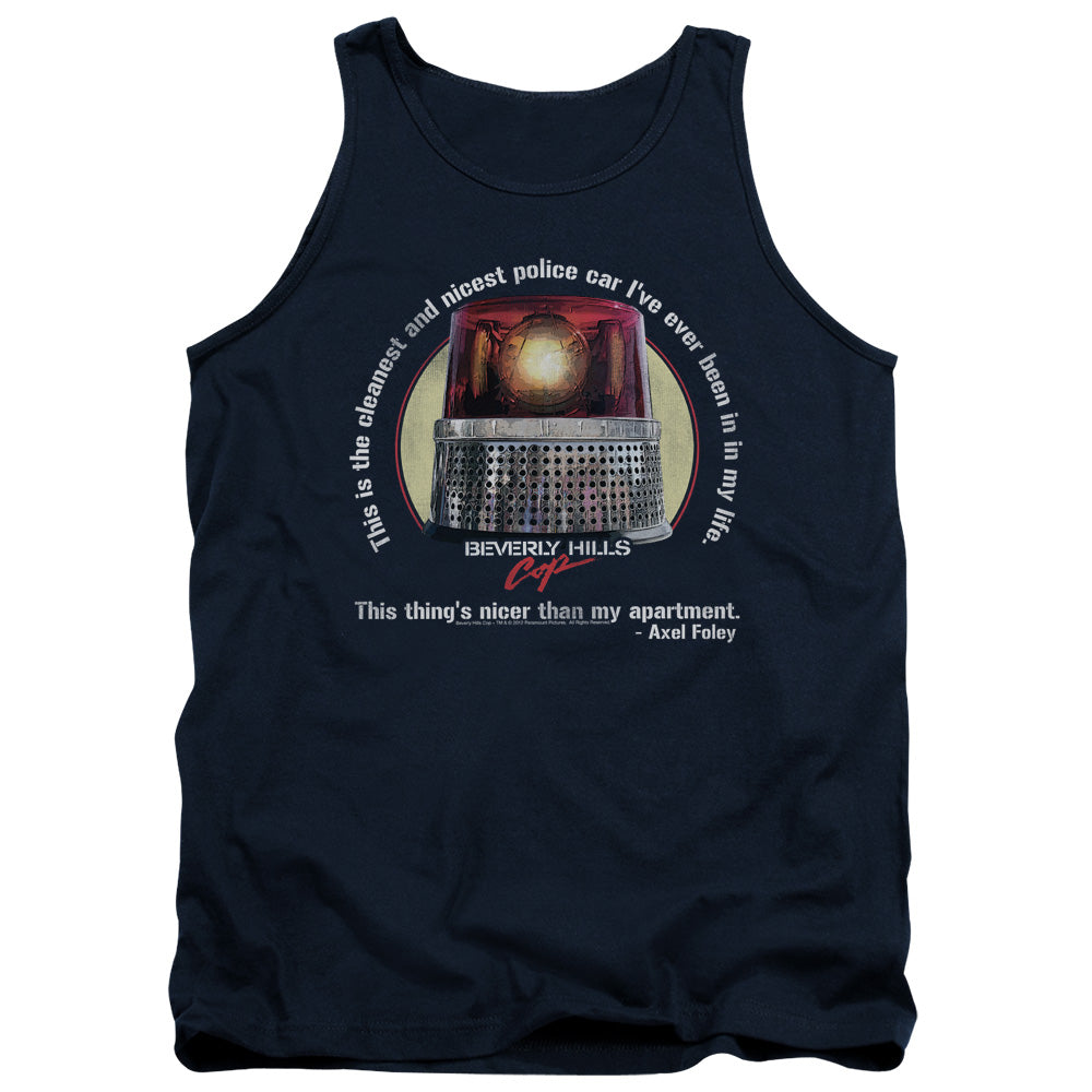 Beverly Hills Cop Nicest Police Car Mens Tank Top Shirt Navy Officially Licensed