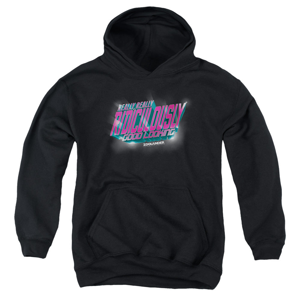 Zoolander Ridiculously Good Looking Kids Youth Hoodie Black Officially Licensed