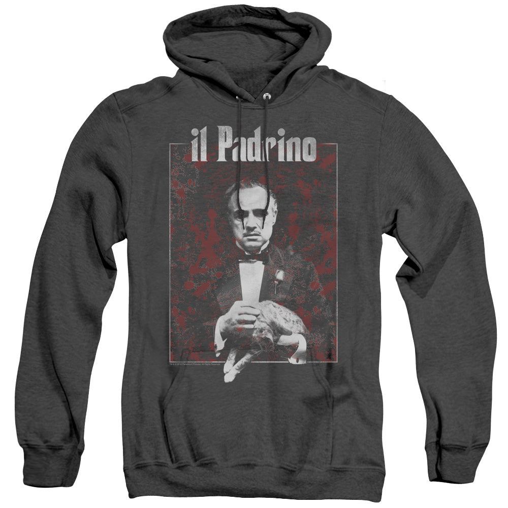 The Godfather Sangue Heather Mens Hoodie Black Officially Licensed