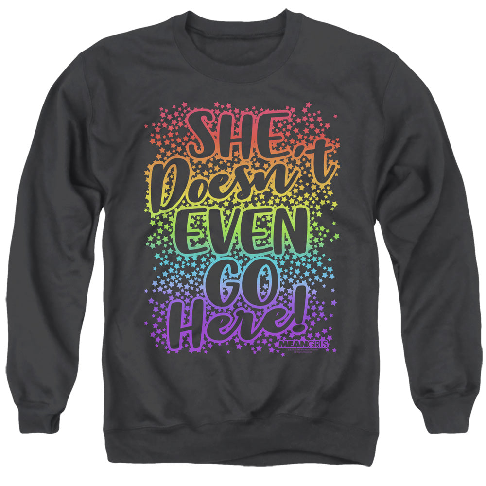 Mean Girls Doesnt Go Here Mens Crewneck Sweatshirt Black Officially Licensed