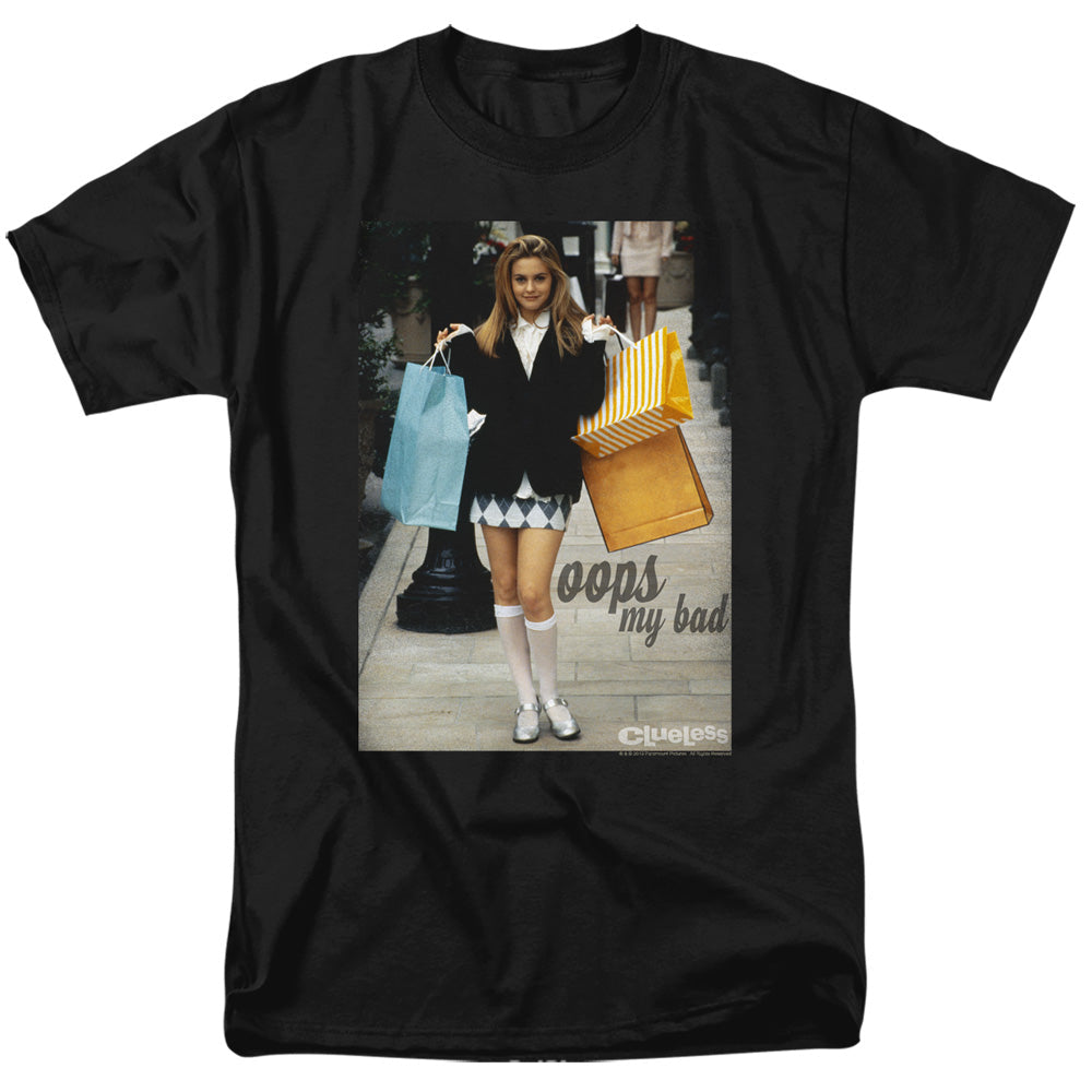 Clueless Oops My Bad Mens T Shirt Black Officially Licensed
