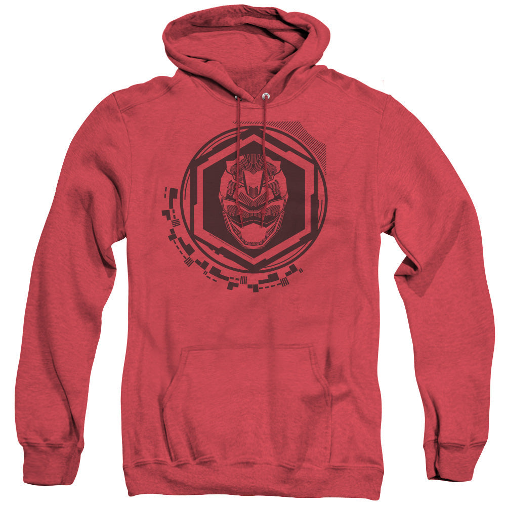 Power Rangers Red Ranger Heather Mens Hoodie Red Officially Licensed