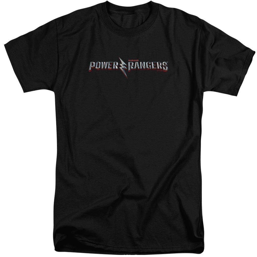 Power Rangers Movie Logo Mens Tall T Shirt Black Officially Licensed