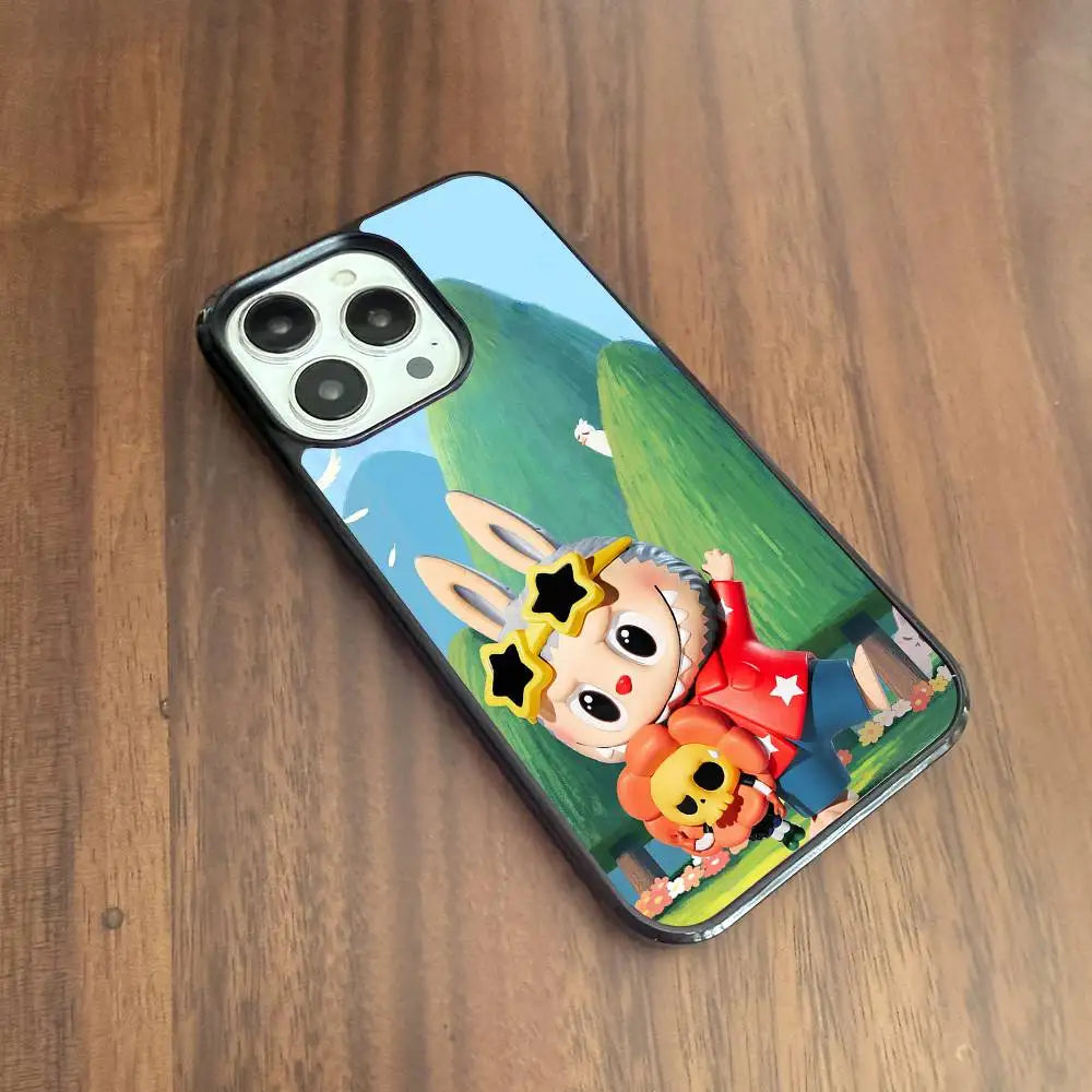 Cute Dolls LABUBU Coffee Phone Case Suitable For iPhone