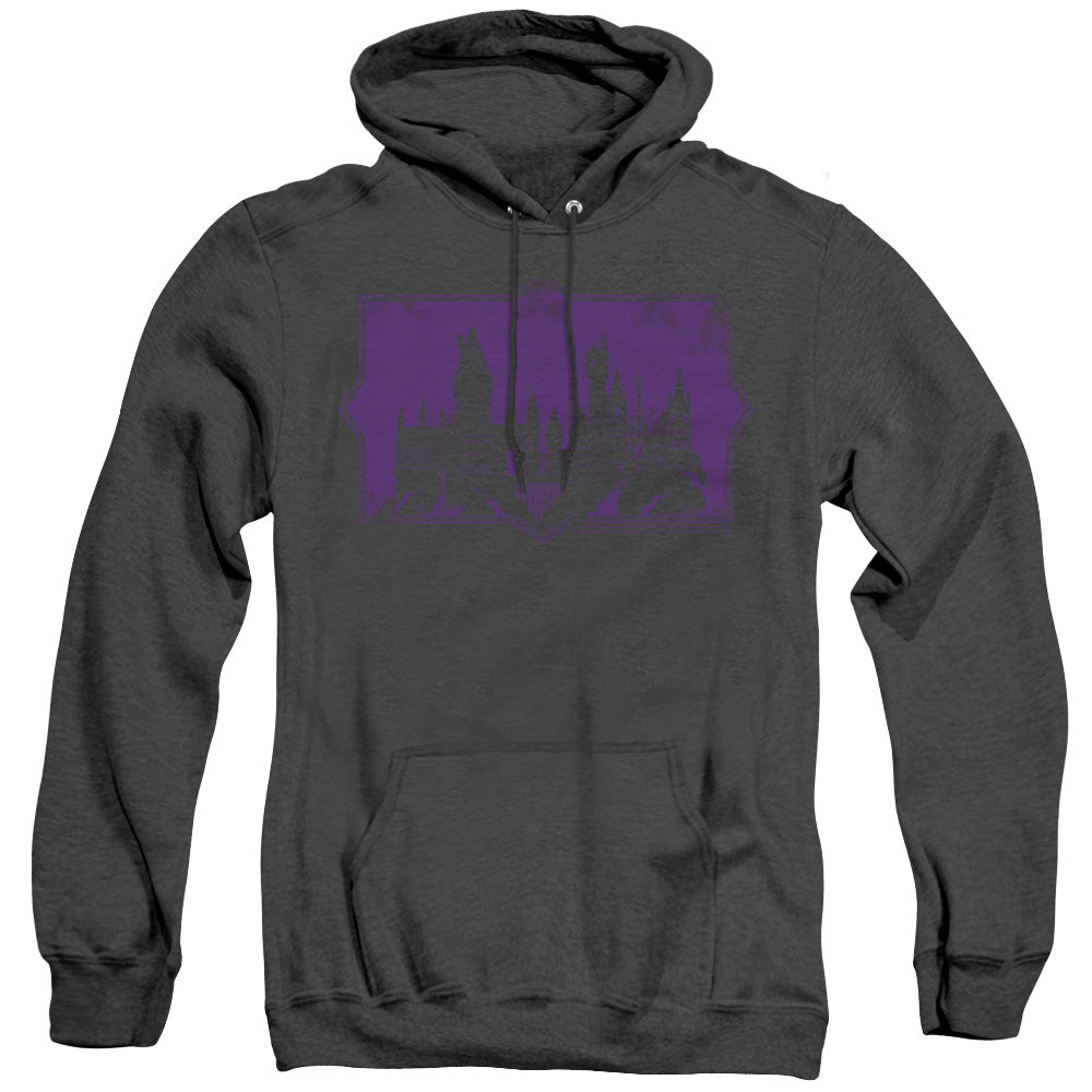 Fantastic Beasts 2 Hogwarts Silhouette Mens Heather Hoodie Black Officially Licensed