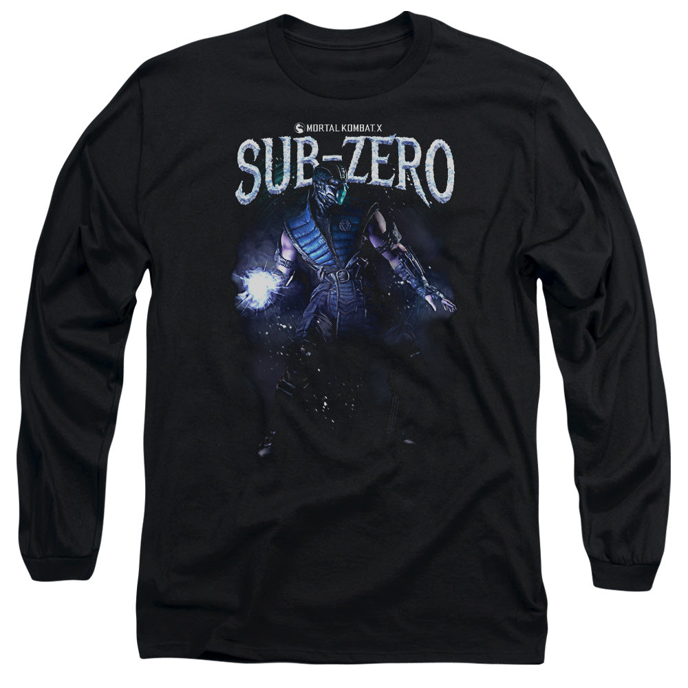 Mortal Kombat Sub Zero Mens Long Sleeve Shirt Black Officially Licensed