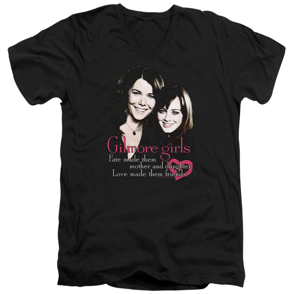 Gilmore Girls Title - S S Adult V-Neck - Black - 2X Officially Licensed