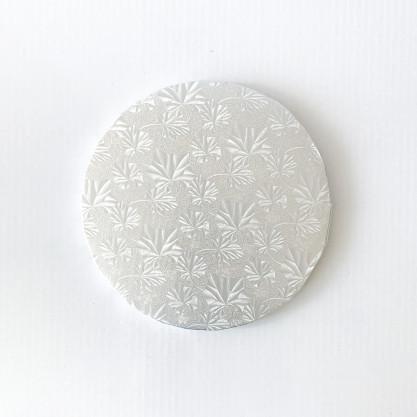 Cake Board - 16" Rd Silver Wrap - (Foldunder)