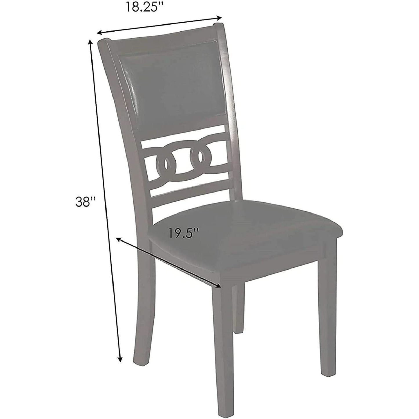Gray 5 Piece Dining Table Set With 4 Chairs For Kitchen