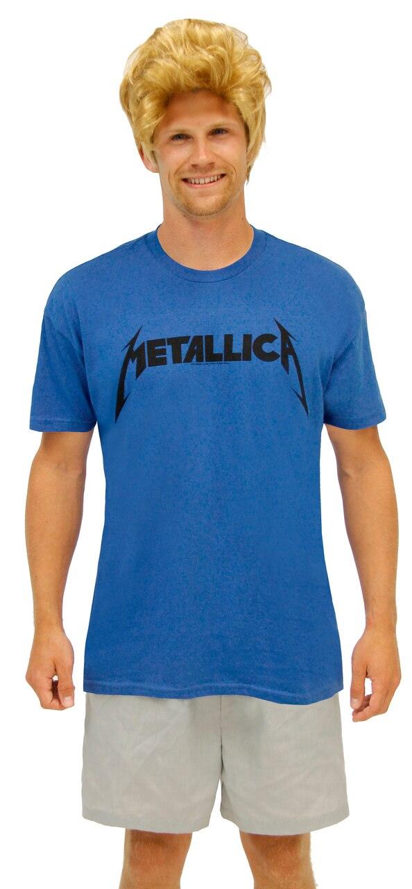Beavis 1990s Metallica Halloween Cosplay Costume Wig/Shirt Set