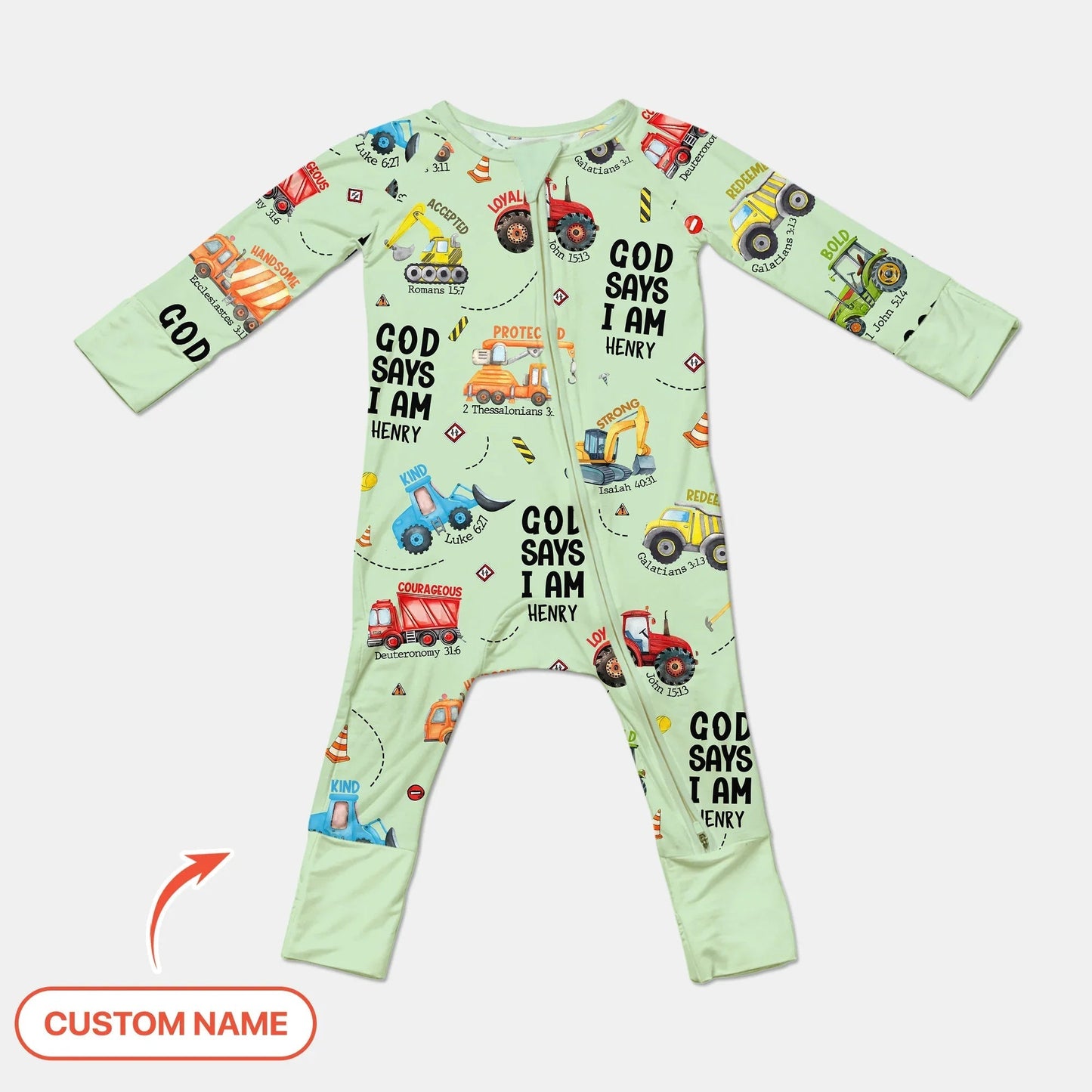 Custom Name God Says I Am Boy Convertible Zippy
