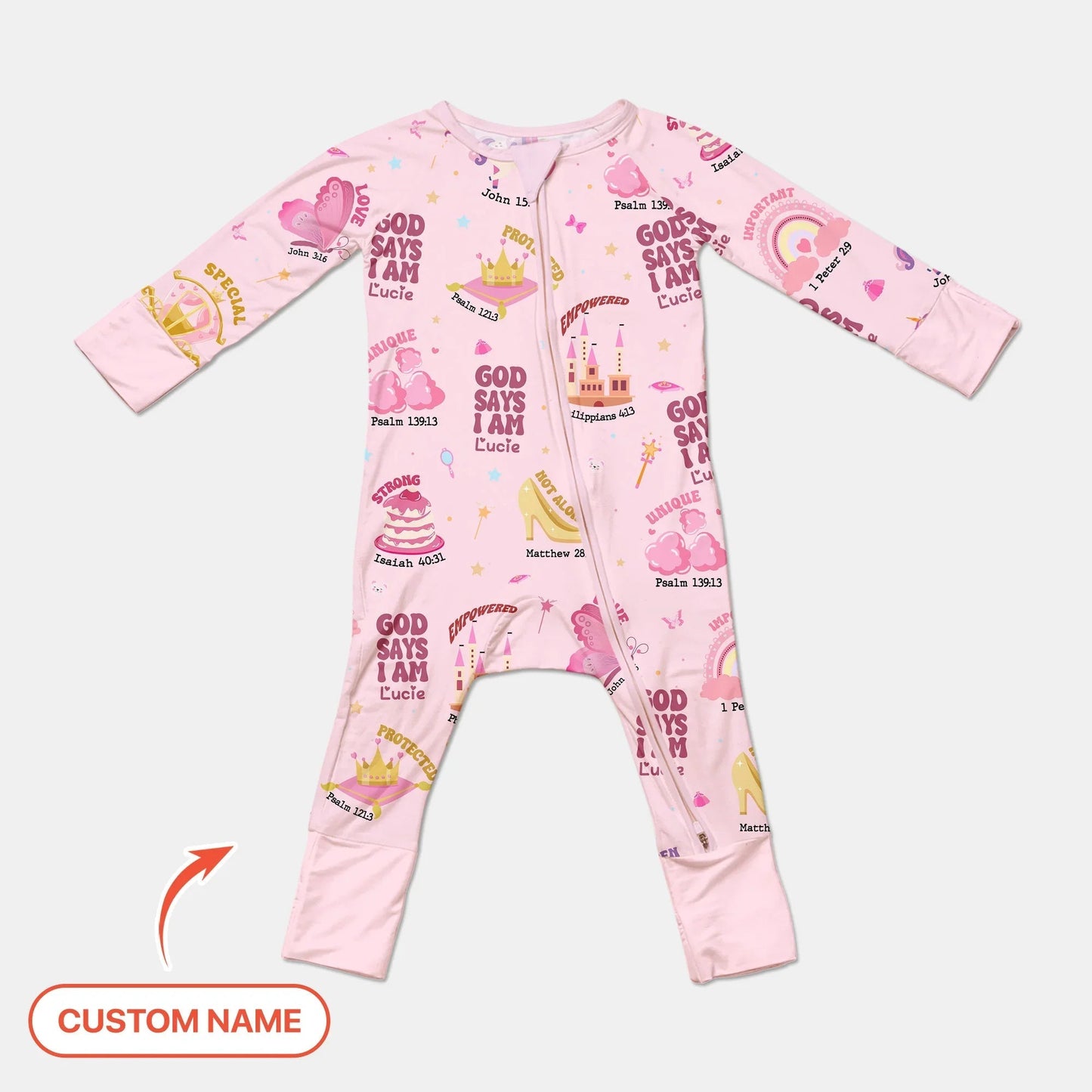 Custom Name God Says I Am Girl Custom Name Convertible Zippy