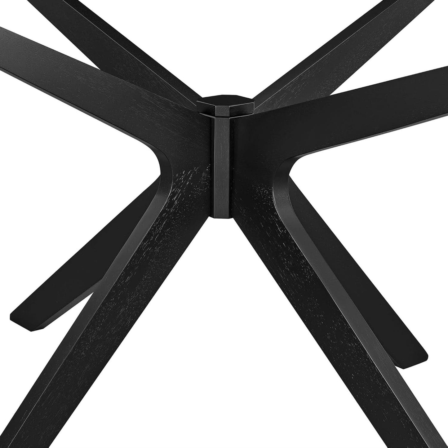 Crossroads 71 Inch Oval Wood Dining Table Black Seats 6 Easy To Assemble