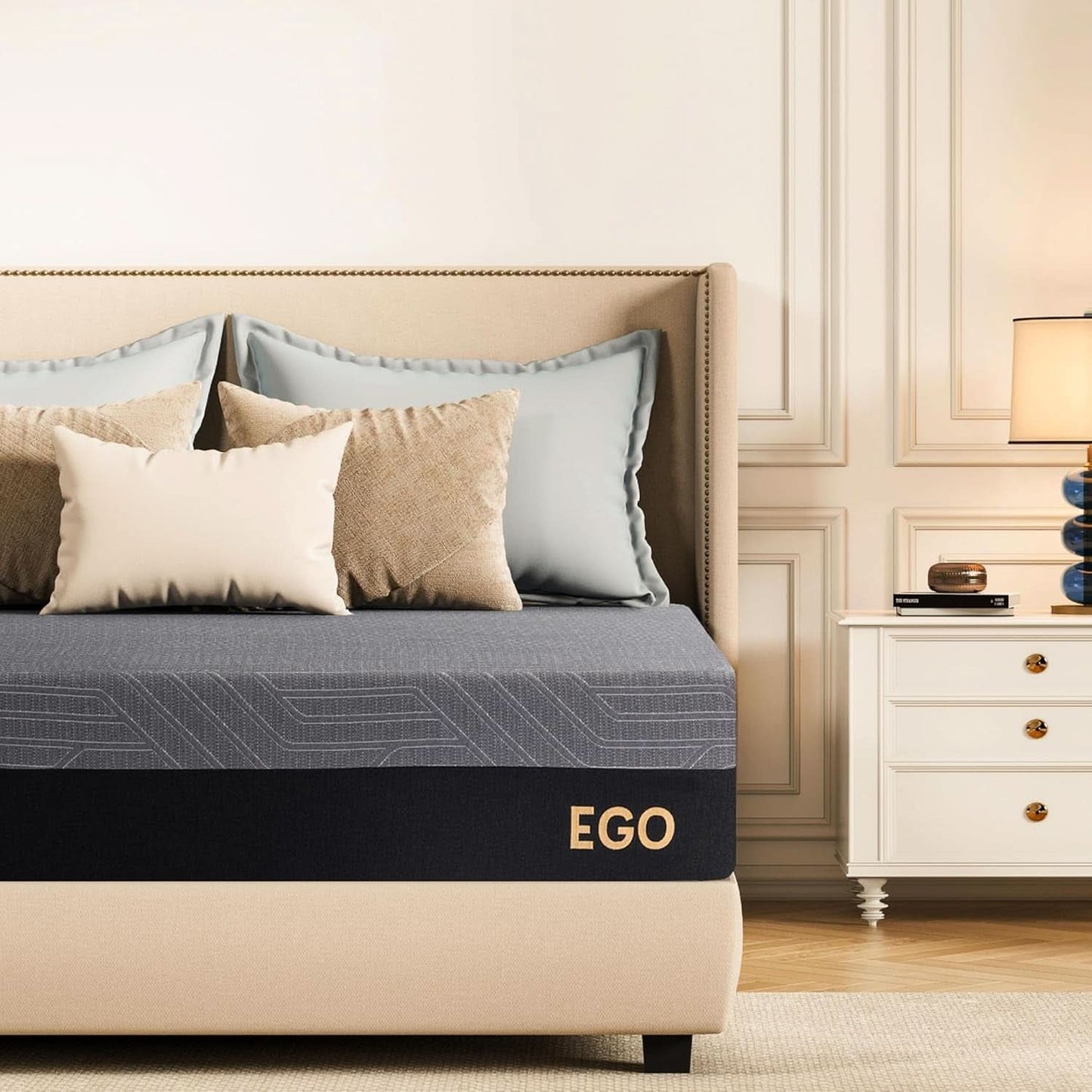 Queen Memory Foam Mattress Charcoal Premium Orthopedic