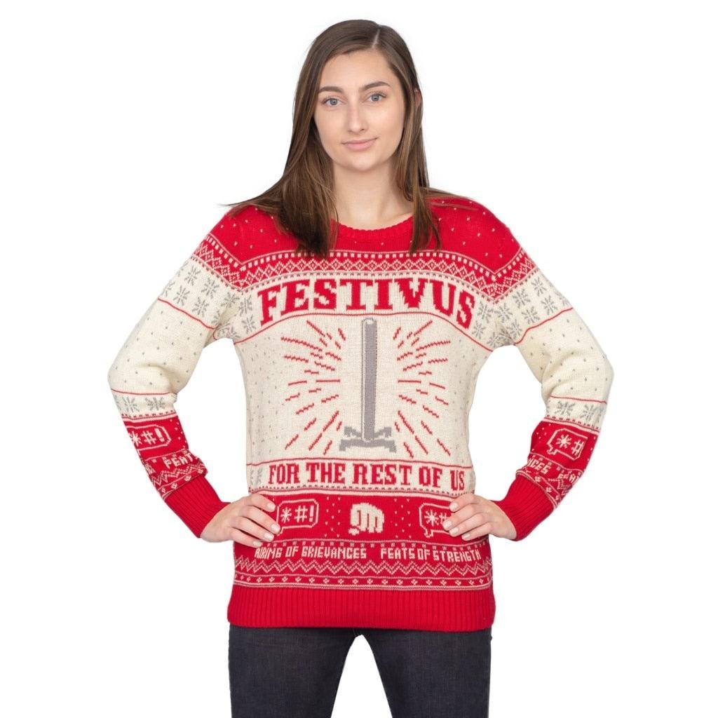 Festivus For The Rest Of Us Pole 1990s TV Unisex Ugly Christmas Xmas Sweater