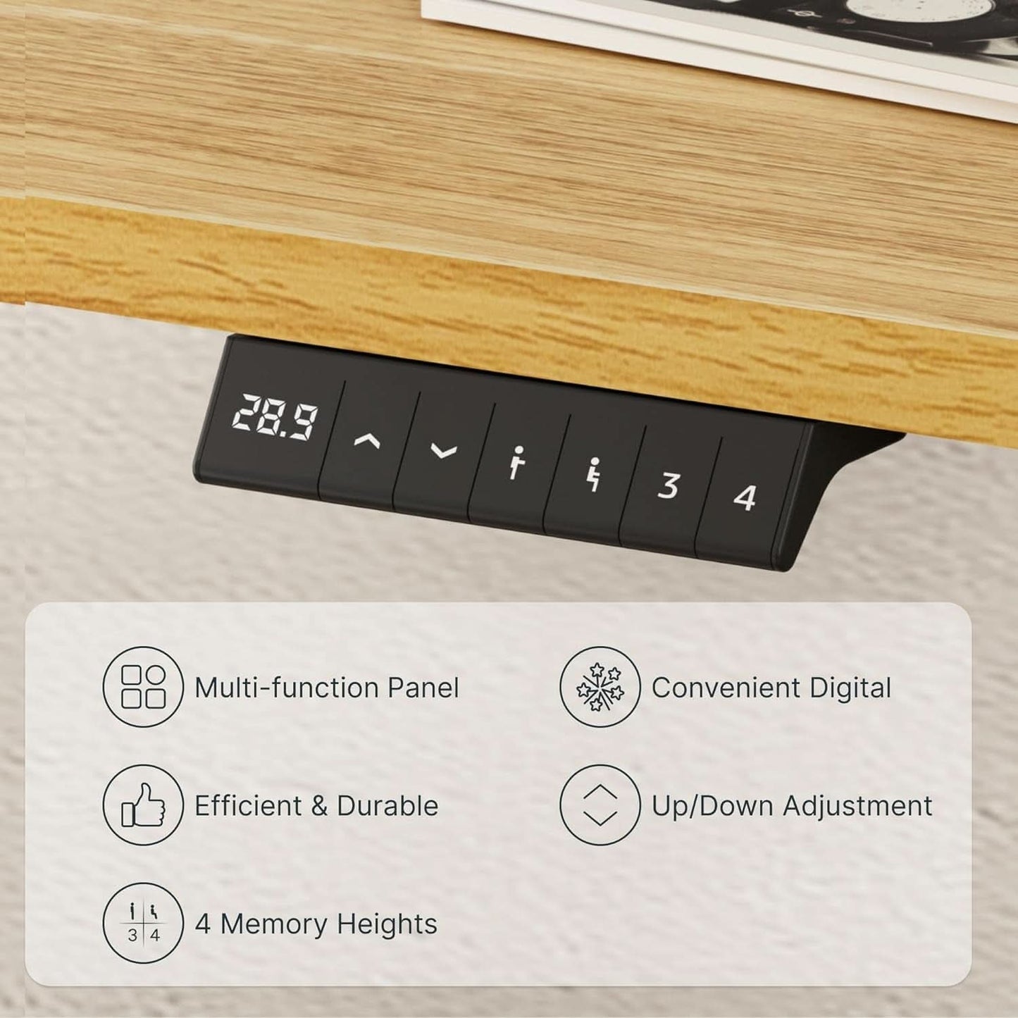 Height Adjustable Electric Sit Stand Desk for Home