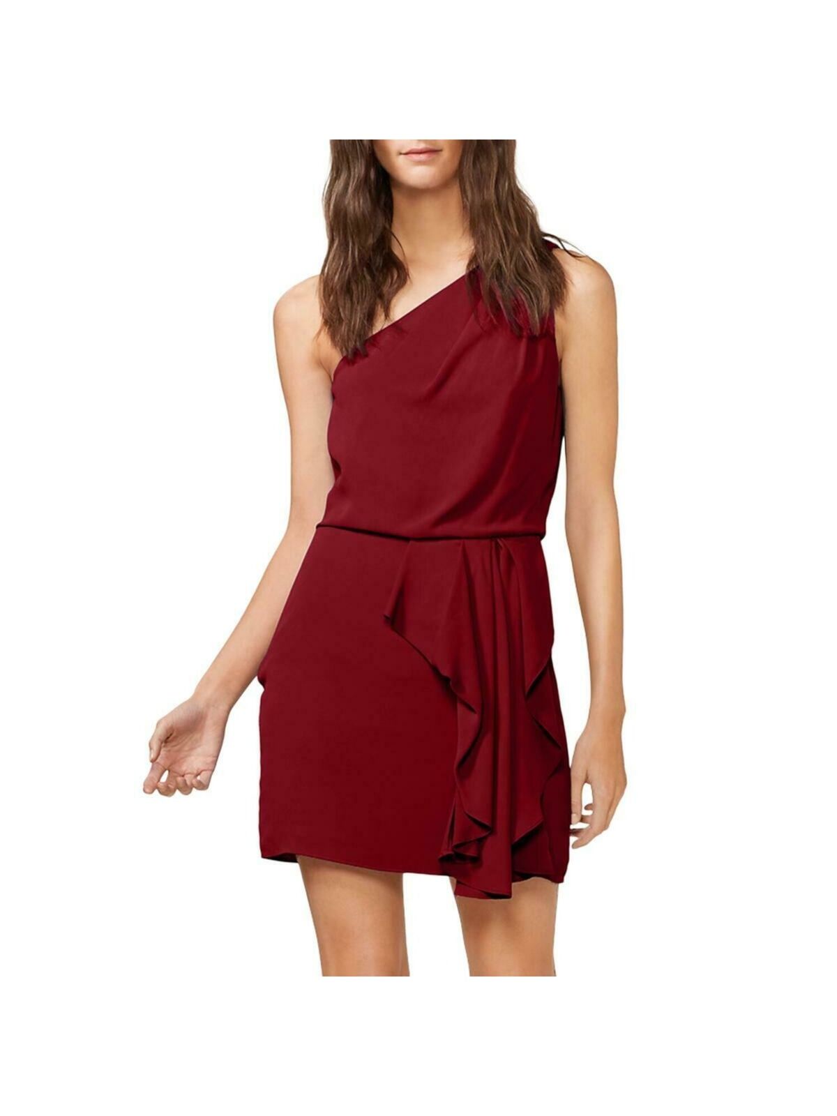 Halston Heritage Women's One Shoulder Mini Party Dress, Size 4