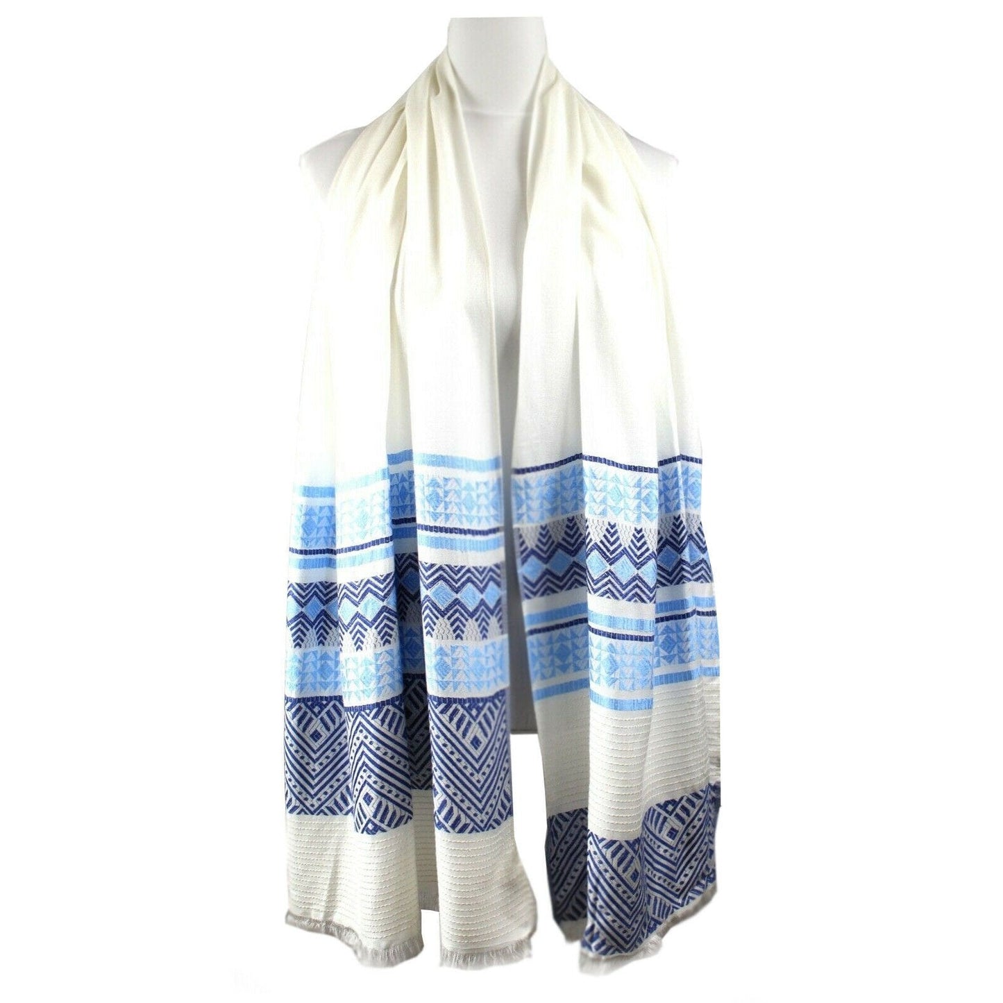 Calvin Klein Geo Striped Cover-up Wrap Blue Size OSFA