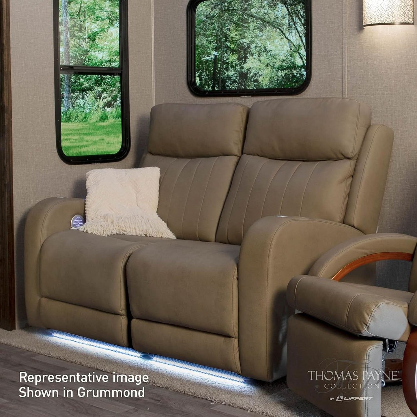 Rv Power Recliner With Massage Left Hand Polyhyde Fabric