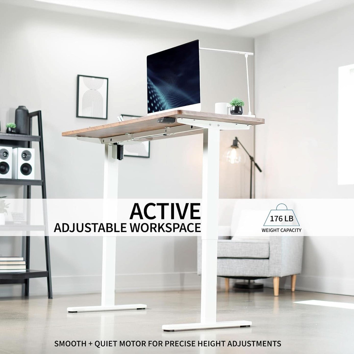60 Inch Electric Height Adjustable Standing Desk For Office