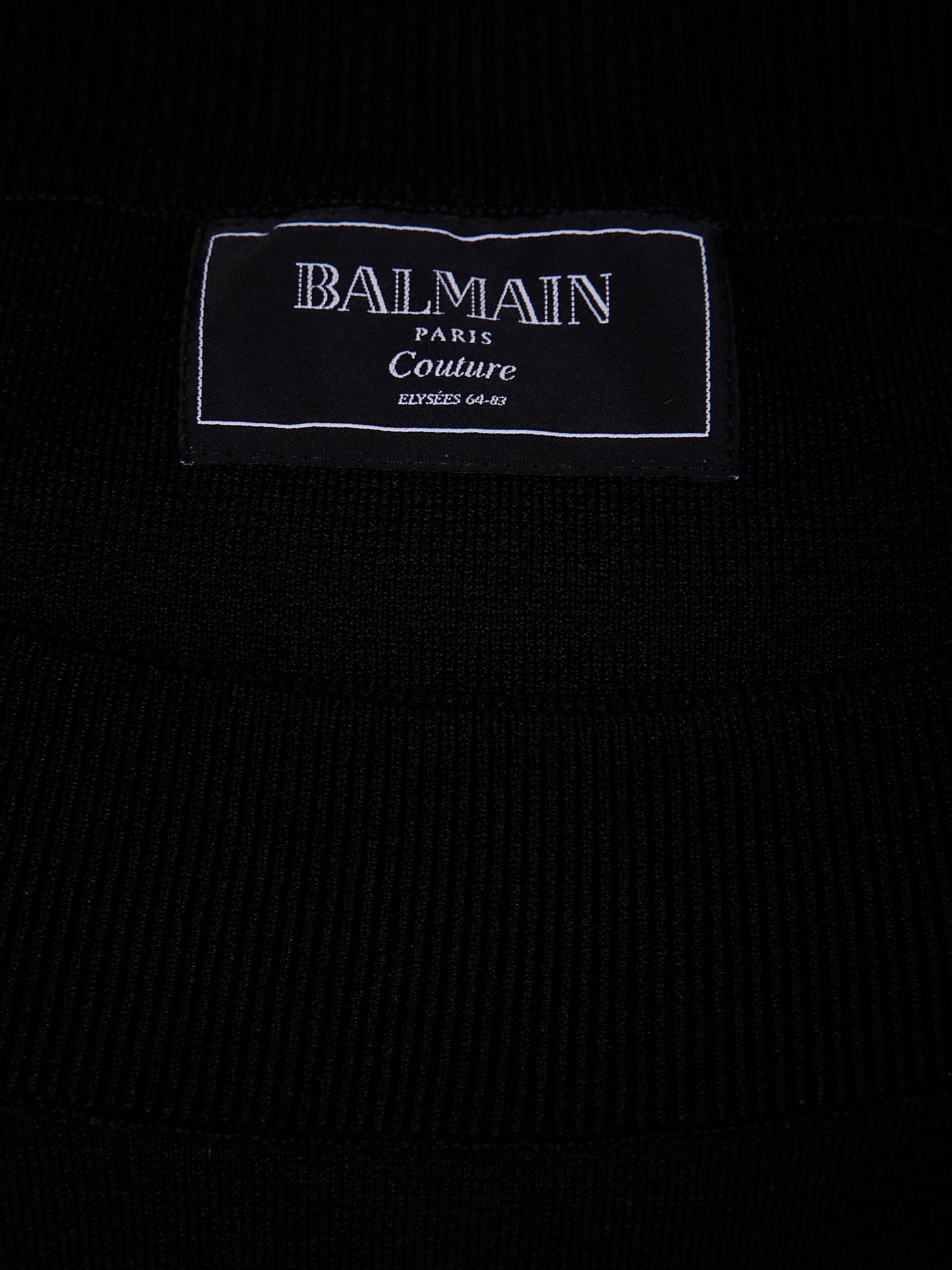 Balmain Women Ls Double Collar Knit Zipped Midi Dress