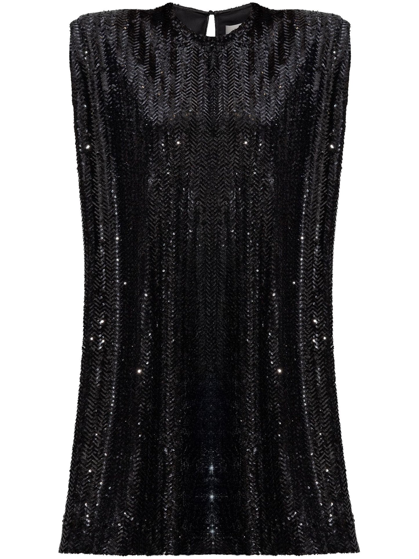 Golden Goose Women Journey W`S Sleeveless Tee Dress With Shoulderpads Full Paillettes