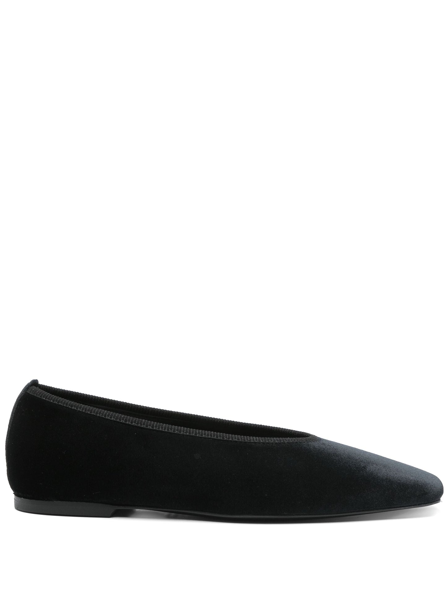 Toteme Women Minimalist Velvet Ballerinas
