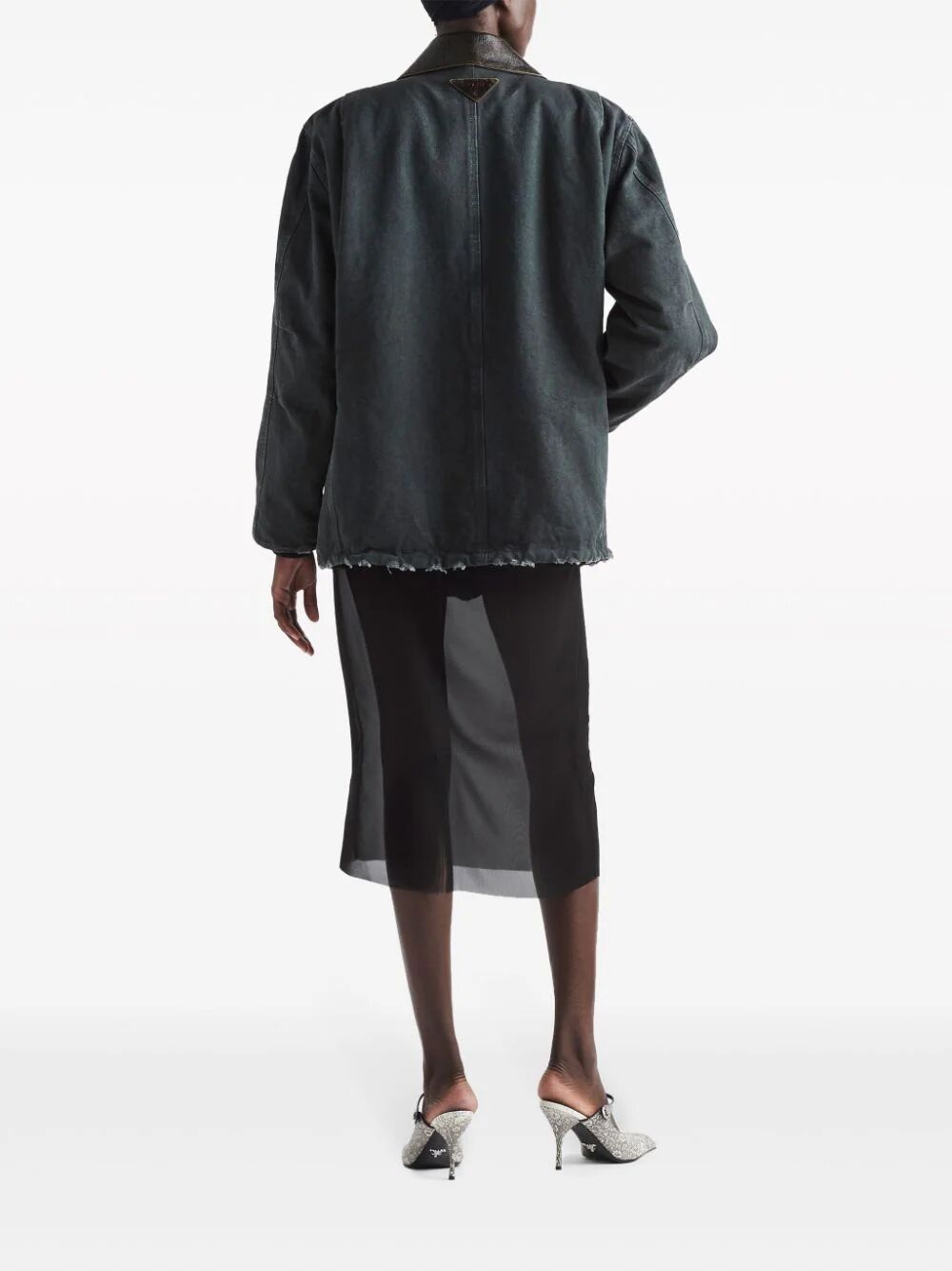 Prada Women Gonna Pencil In Georgette