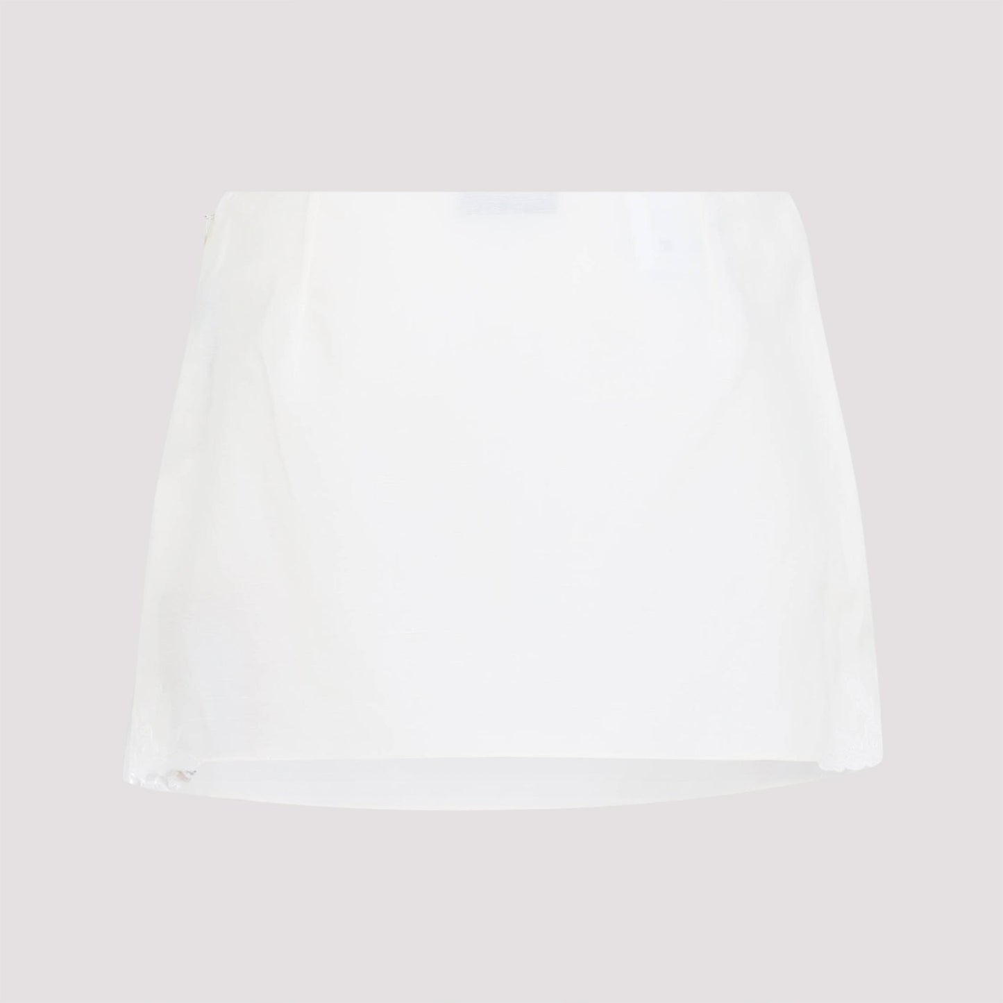 Miu Miu Linen And Cotton Mini Skirt Women