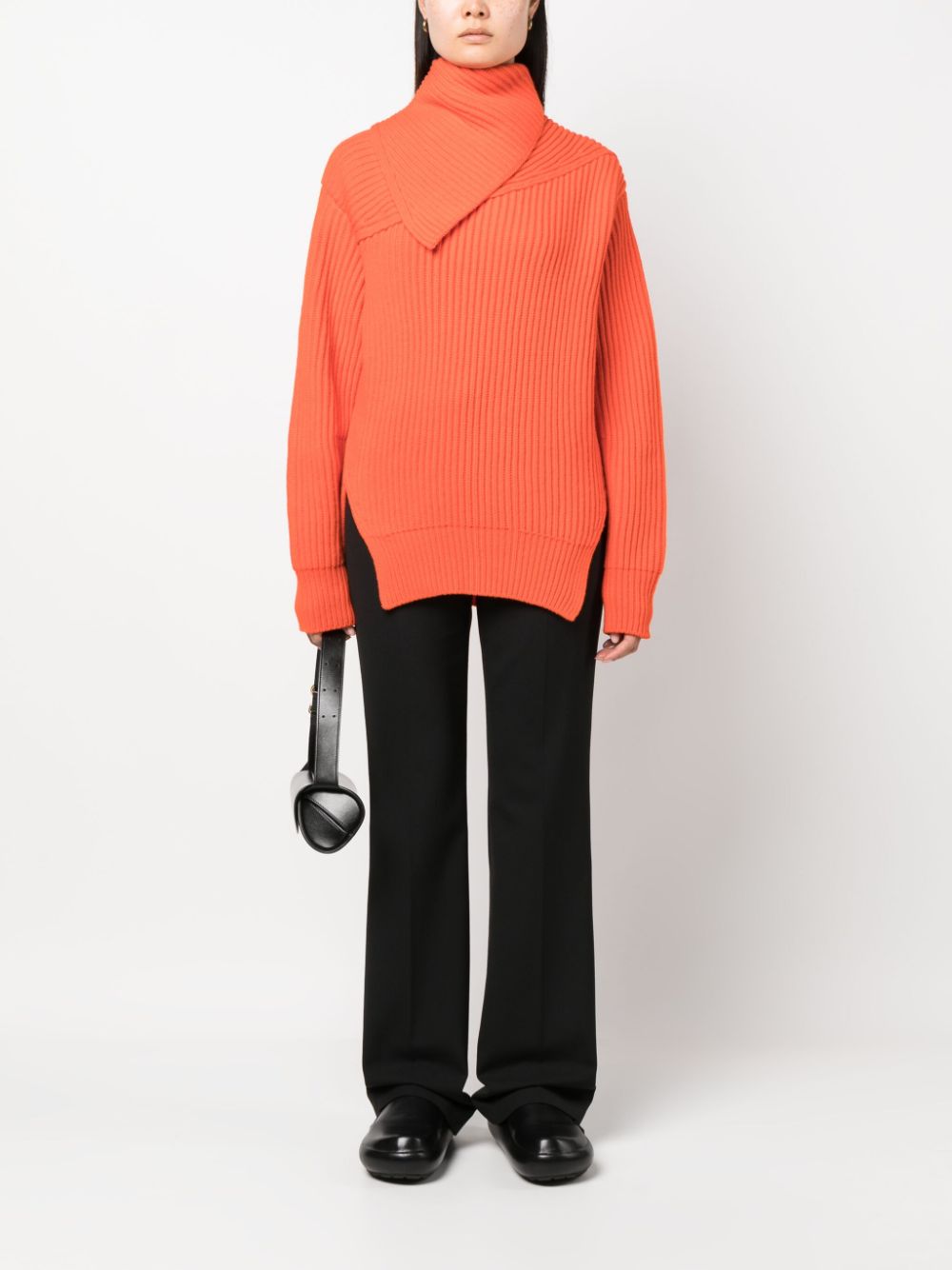 Jil Sander Women Long Sleeves Foulard Neck Cardigan