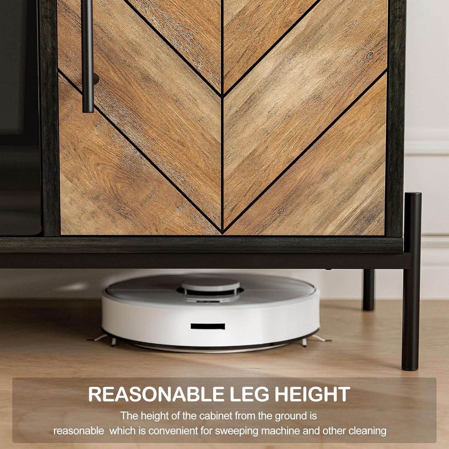 68 Inch TV Stand With 36 Inch Electric Fireplace Heater