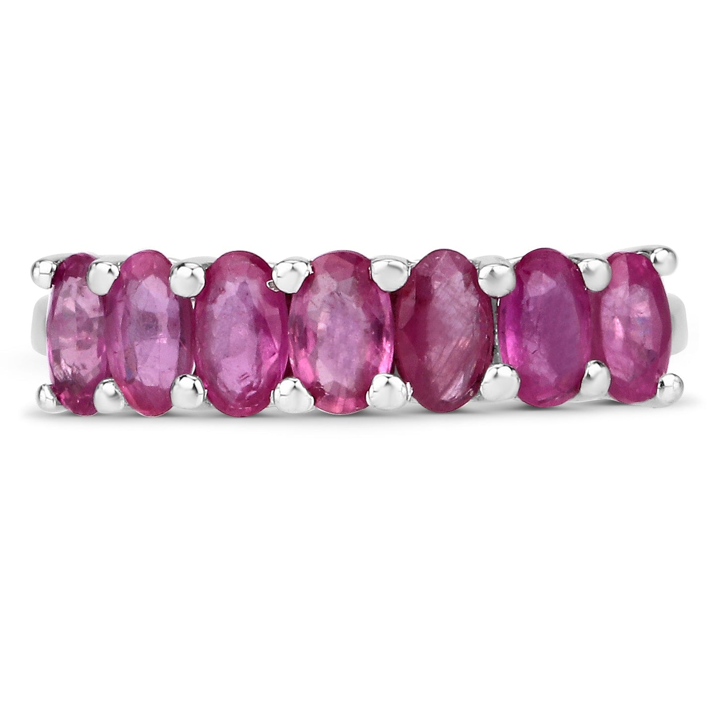 1.89 Carat Genuine Ruby .925 Sterling Silver Ring