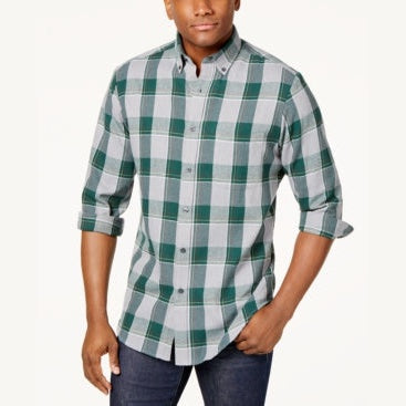 Club Room Mens Plaid Flannel Shirt