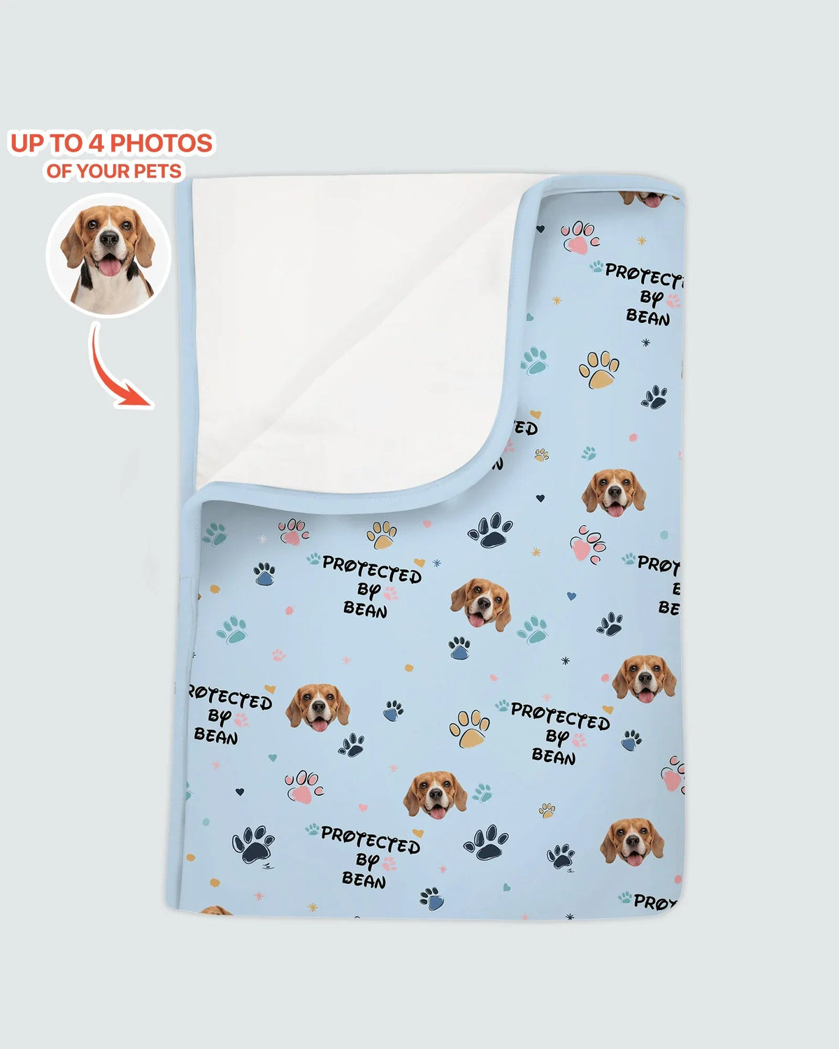 Custom Dog Pattern Blanket