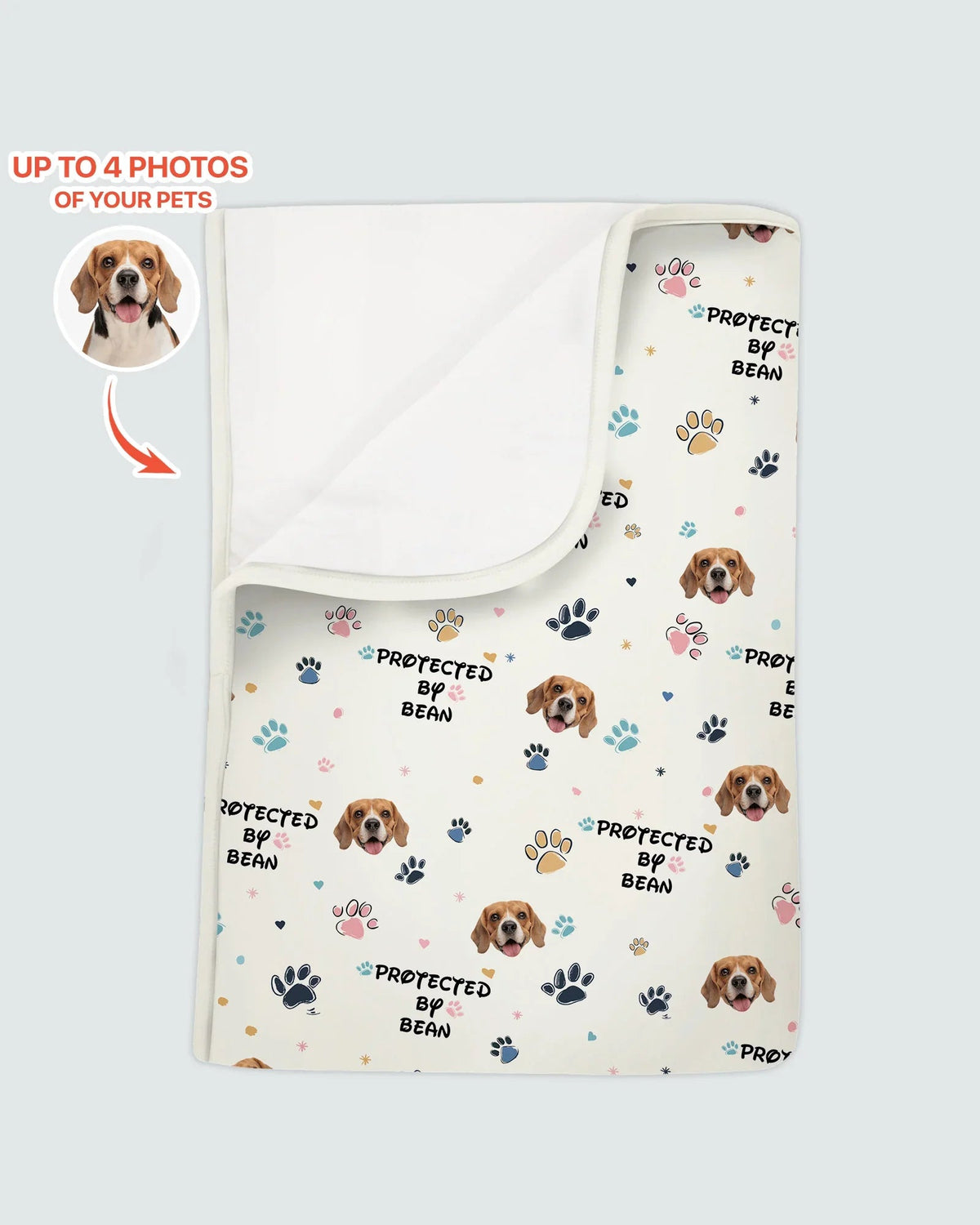 Custom Dog Pattern Blanket