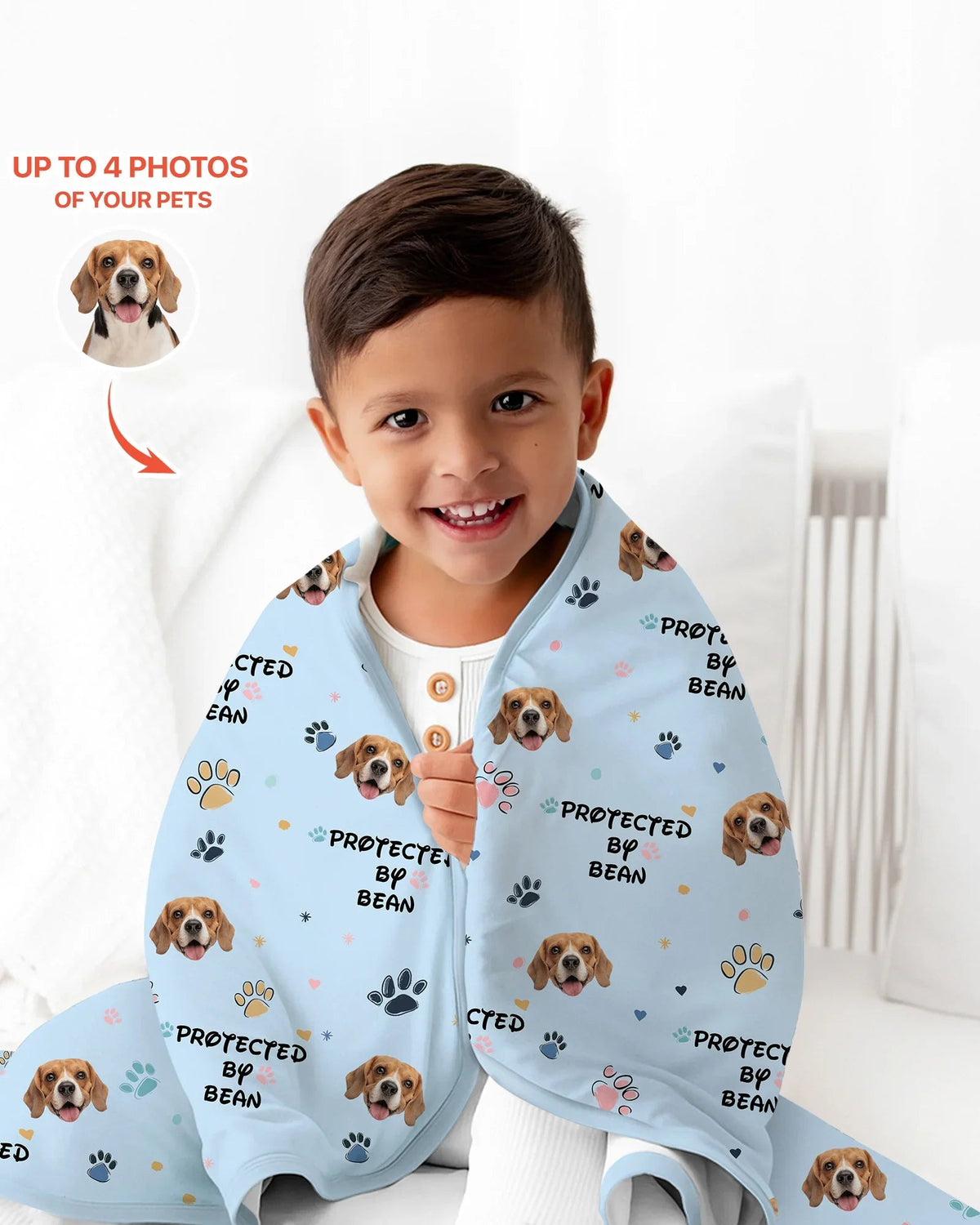 Custom Dog Pattern Blanket