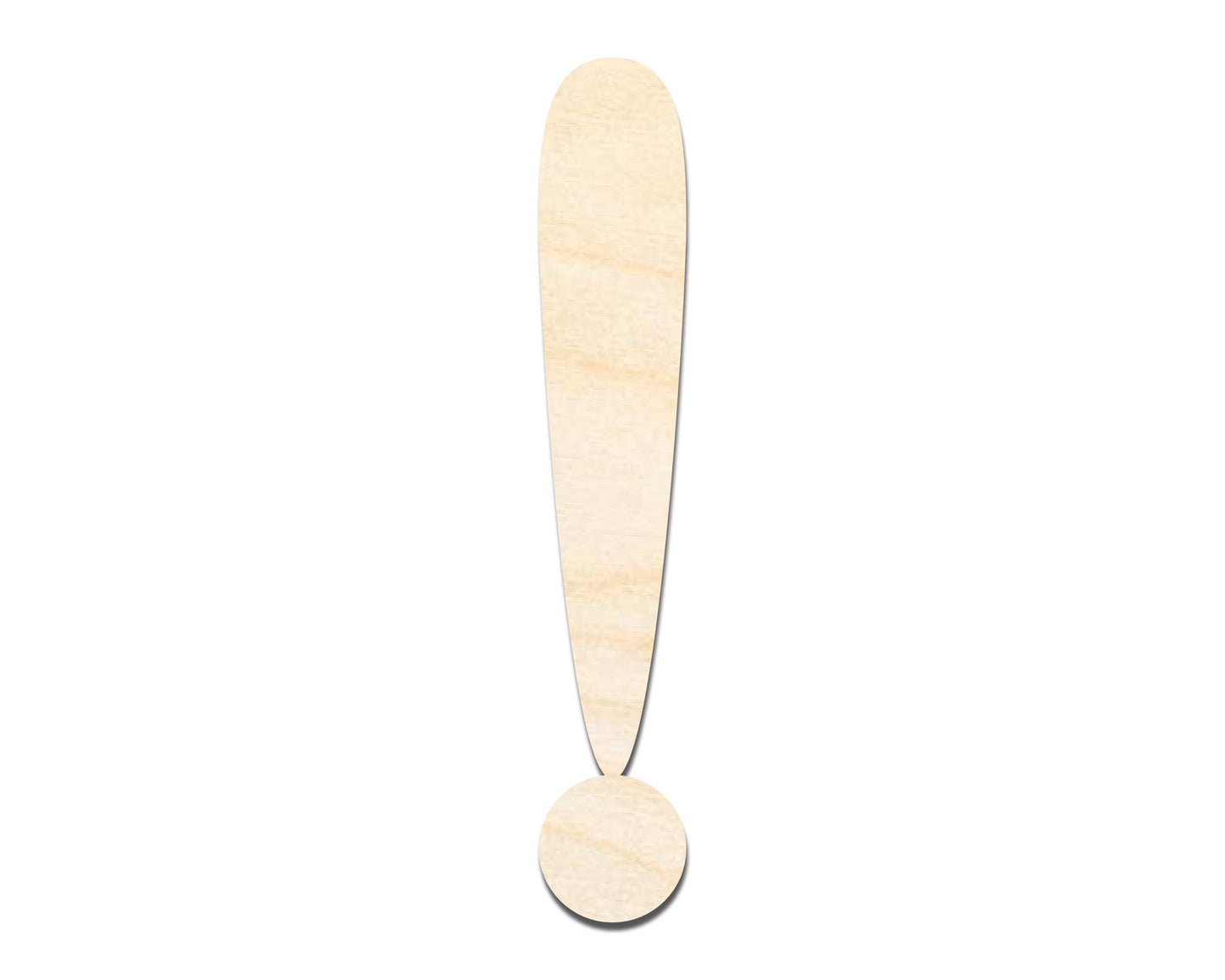 Unfinished Wood Exclamation Point Symbol - Craft - up to 46" DIY