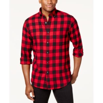 Club Room Mens Plaid Flannel Shirt