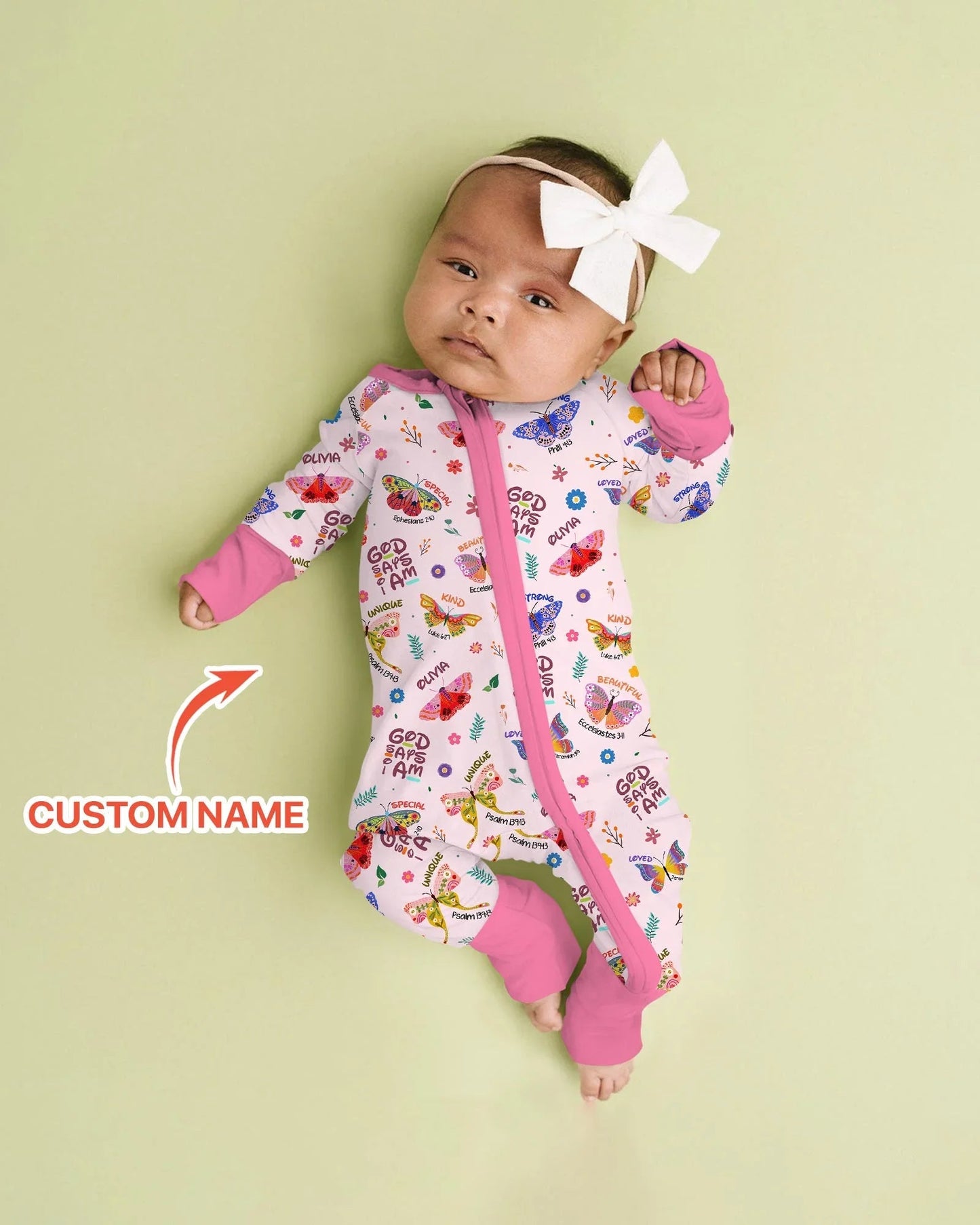 Custom Name God says I am Butterfly Convertible Zippy