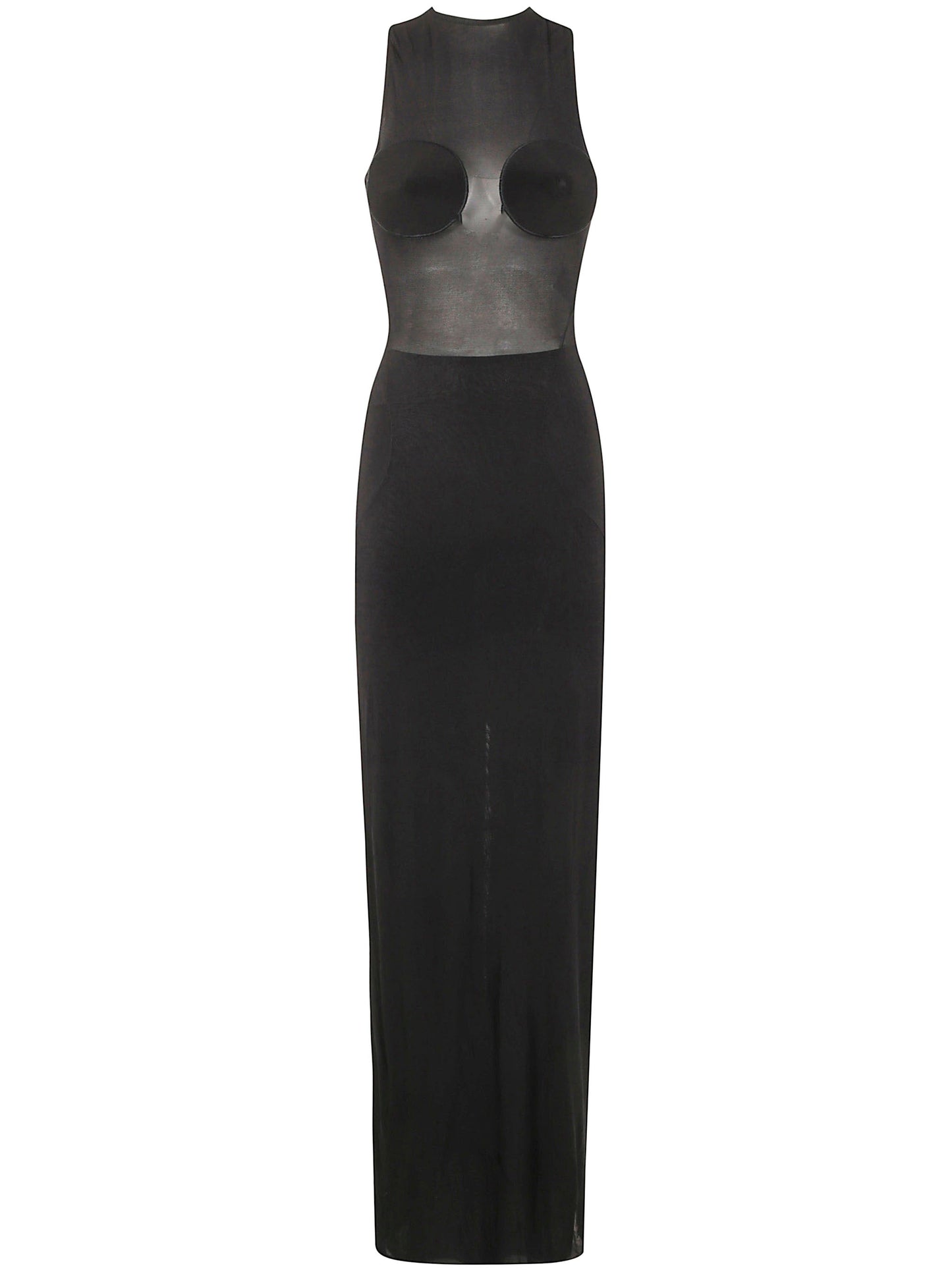 Jean Paul Gaultier Women Light Jersey Long Dress With Covered Cup Detail