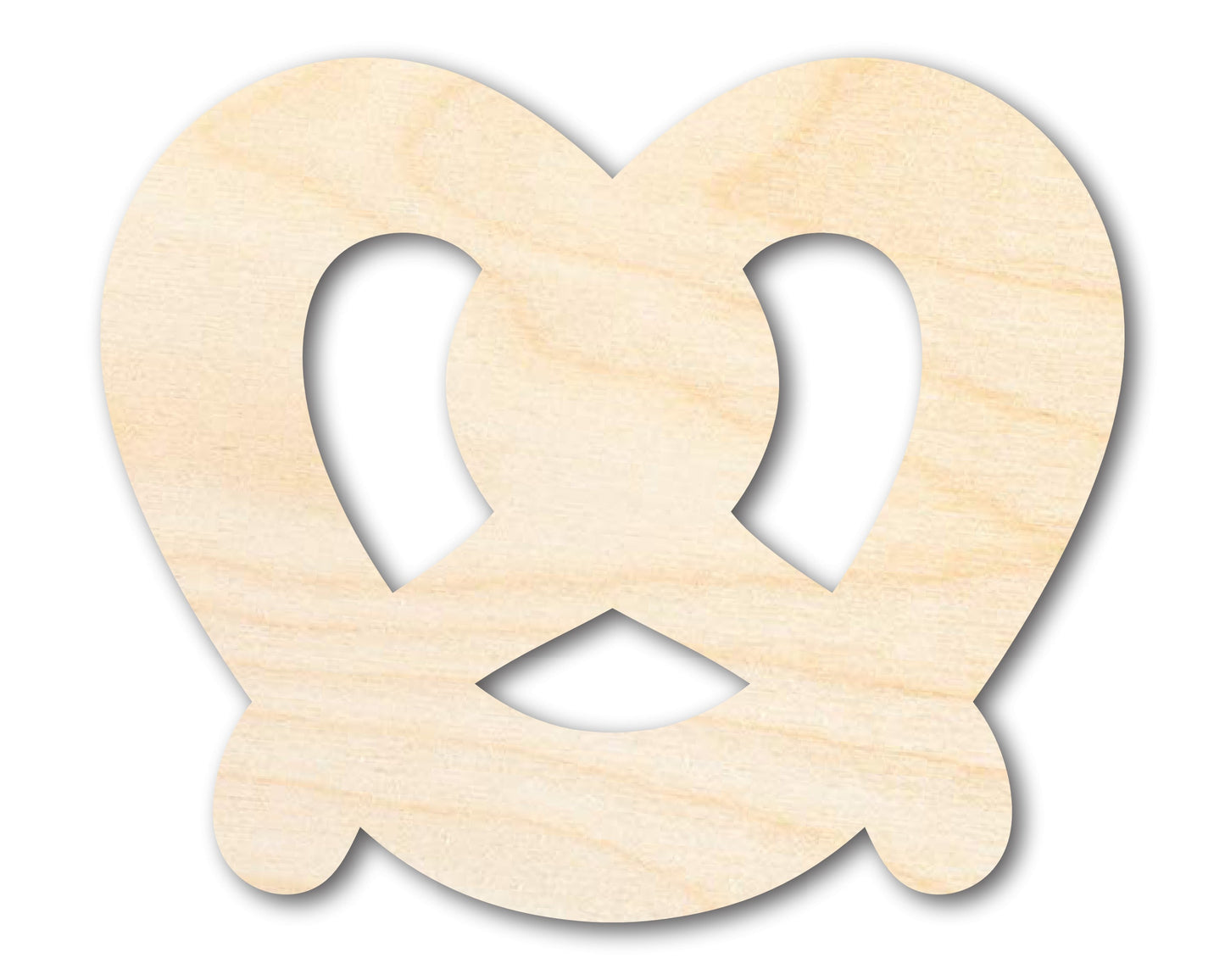 Unfinished Wood Pretzel Shape | Food | Craft Cutout | up to 46" DIY