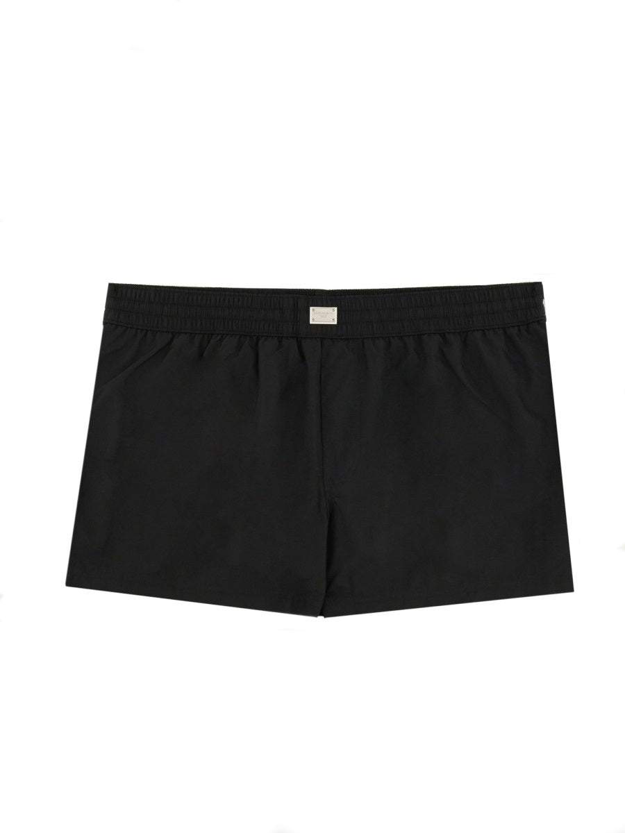 Dolce & Gabbana Men Logo Plaque Swimsuit