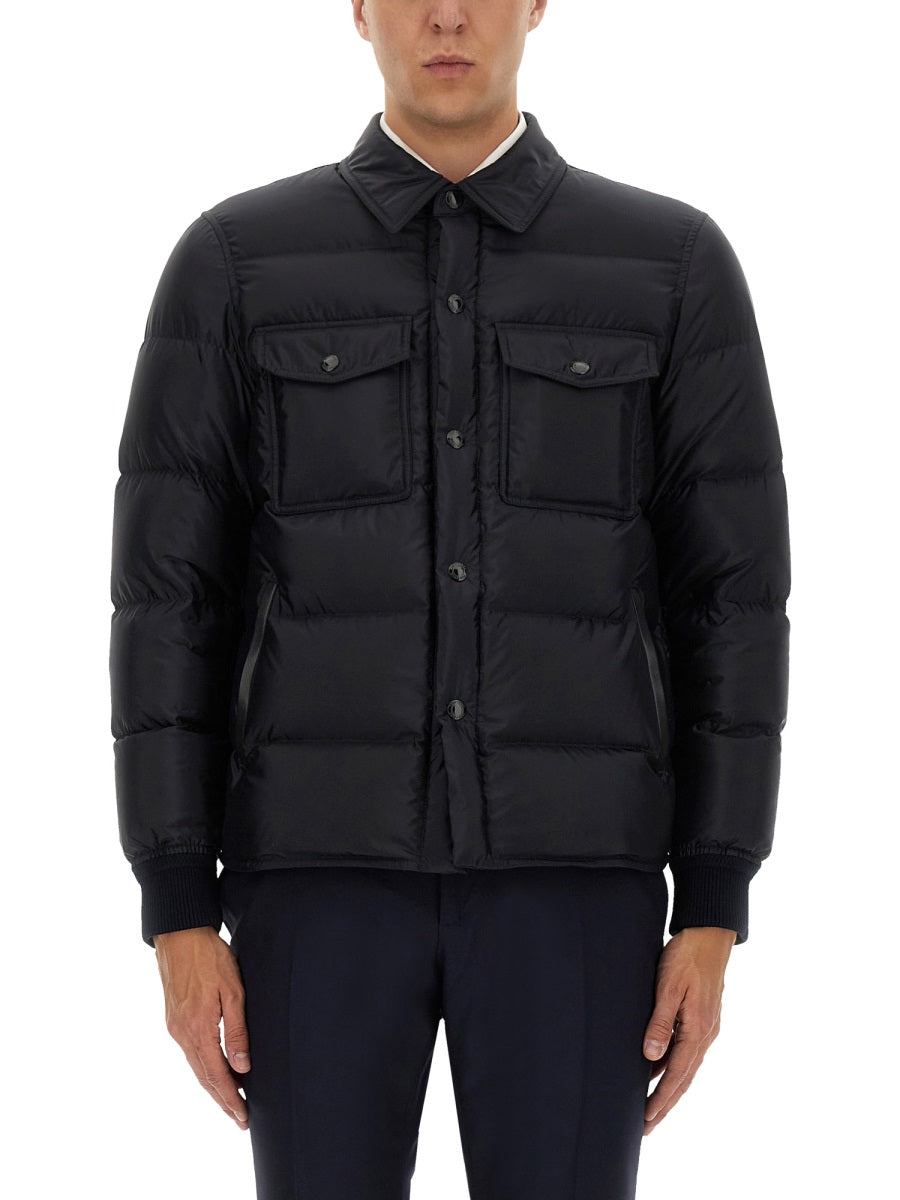 Tom Ford Men "Techno Satin" Padded Jacket