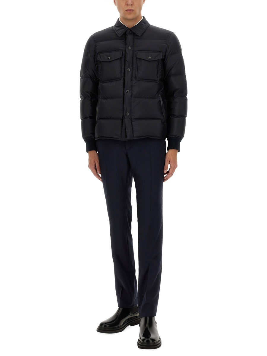 Tom Ford Men "Techno Satin" Padded Jacket