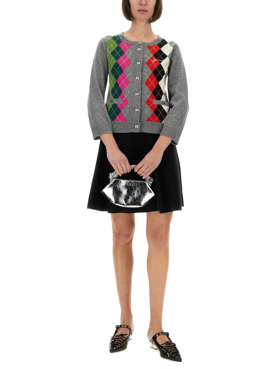 Ganni Women Jacquard Cashmere Cardigan