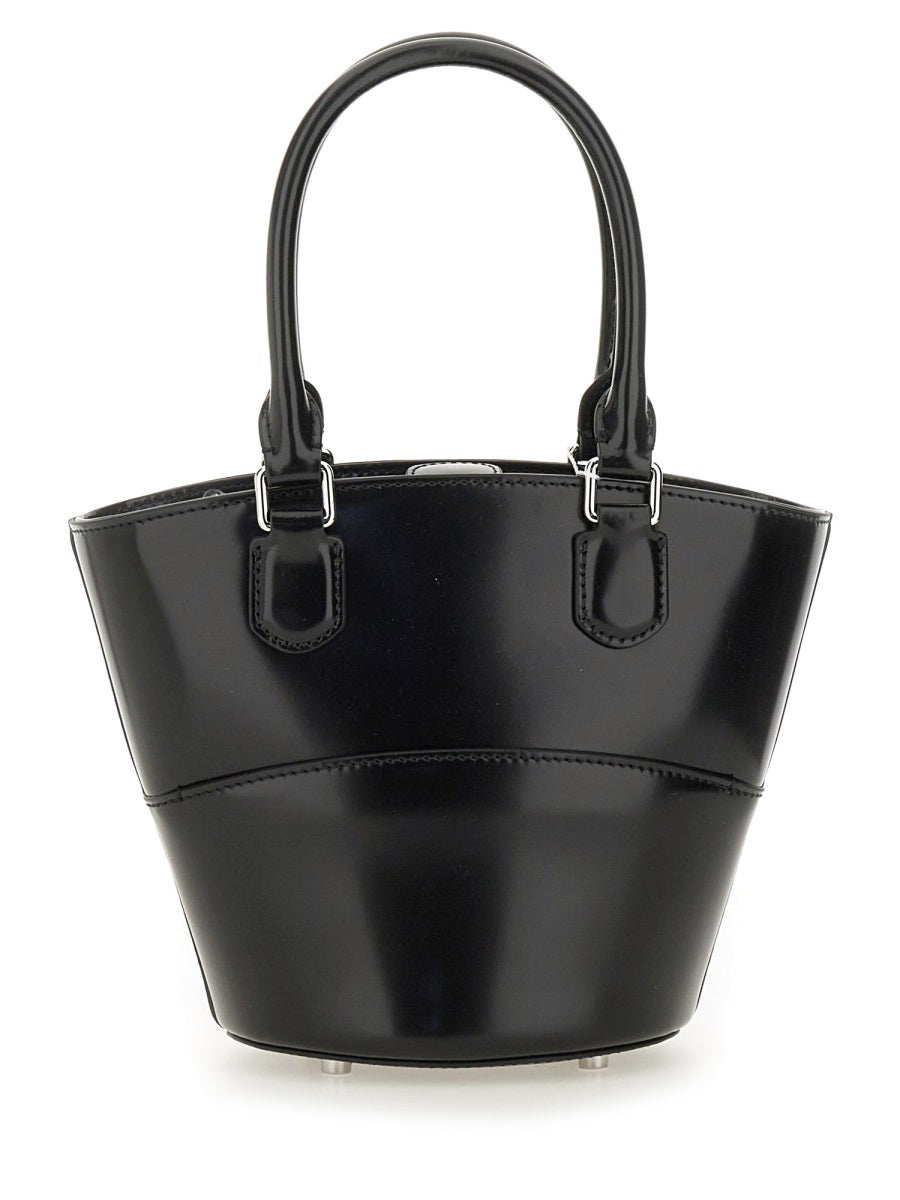 Self-Portrait Women Leather Tote Bag With Charm