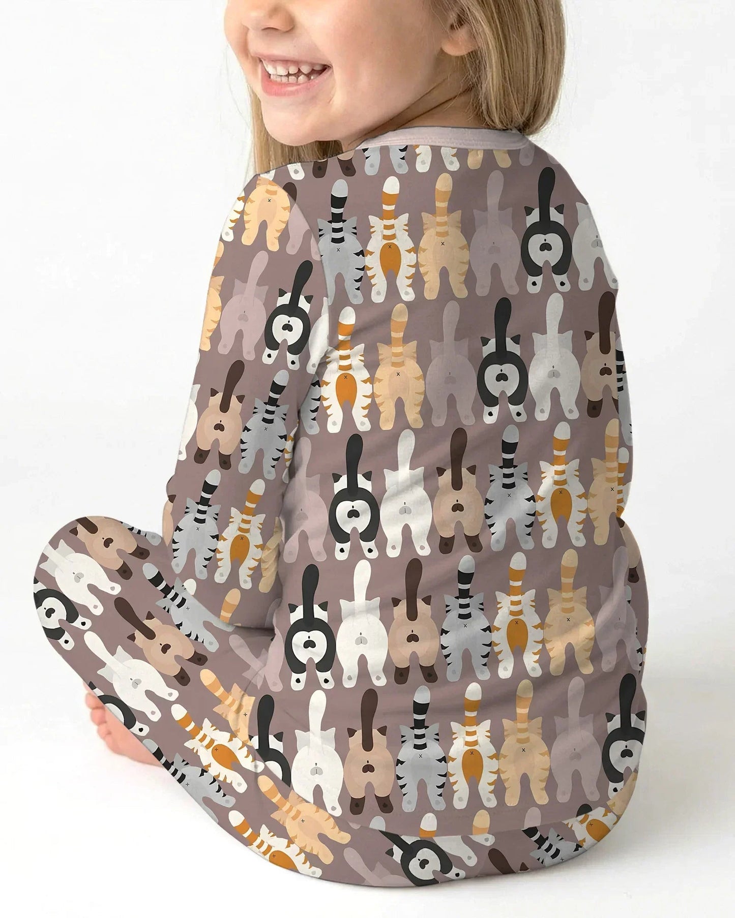 Cheeky Tails Two Piece Long Sleeve Pajama Set