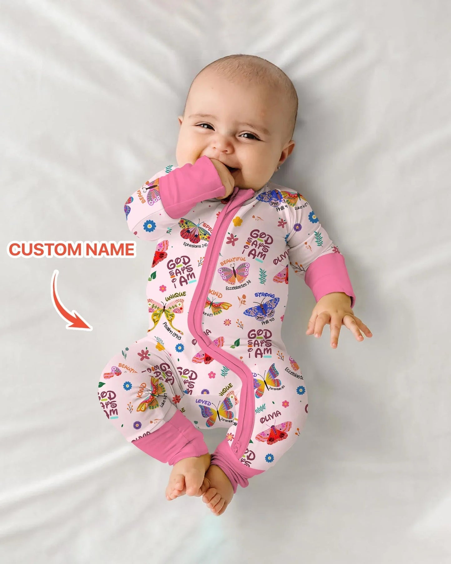 Custom Name God says I am Butterfly Convertible Zippy